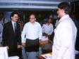 (Left to Right) Sri Prasad Bodepudi, CEO, Ardent Citylink Services Pvt. Ltd., Sri Randeep Sudan, Special Secretary to CM, AP CM Sri. N. Chandrababu Naidu